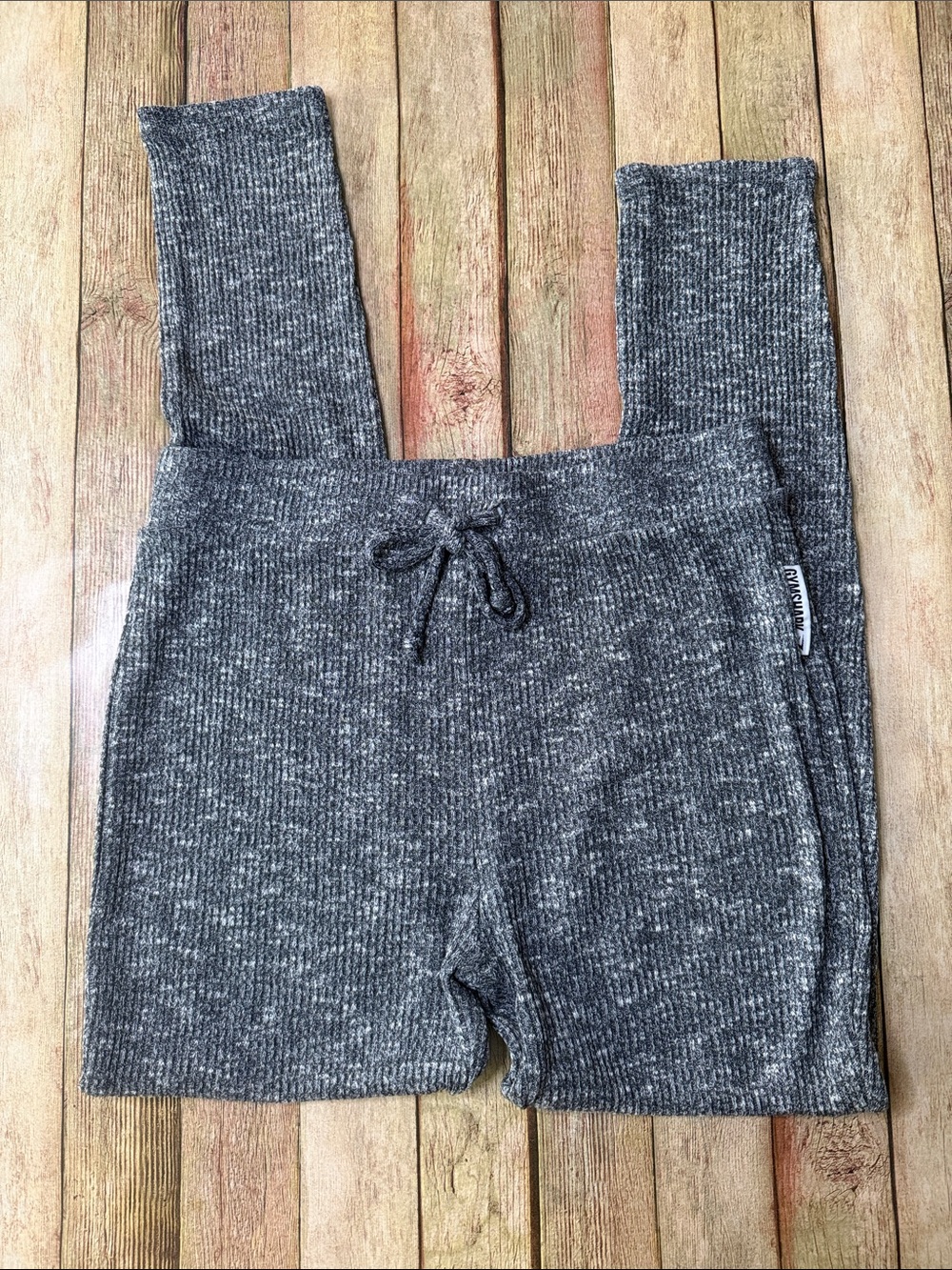 Gymshark Charcoal Ribbed Straight-Leg pants